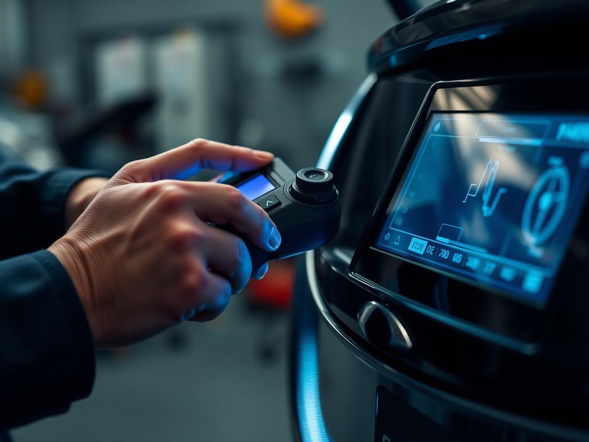 Diagnostic scan tool on a Ford